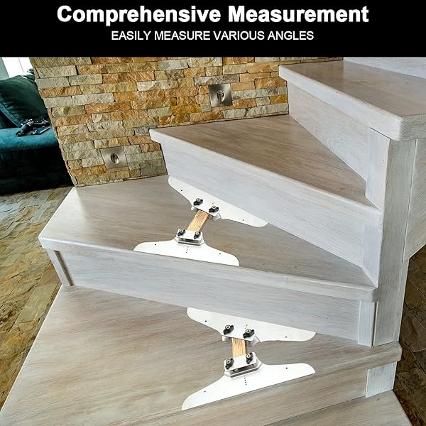 Juego de plantillas de peldaños de escalera para herramientas de suelo, herramienta de escribe, herramienta de ángulo de escalera, herramienta de medición de escaleras, herramientas de corte de escaleras, elevadores de escalón, placas de sujeción de mano, herramientas de diseño de escalera - Image 7