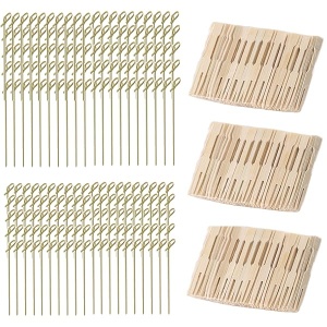Juego de tenedores de bambú para cócteles, 200 palillos de comida y 300 tenedores de cóctel para fiestas, banquetes, buffet y catering, palillos de cóctel de bambú natural para aperitivos, cócteles, frutas, pasteles, postres, #Un cóctel selecciones