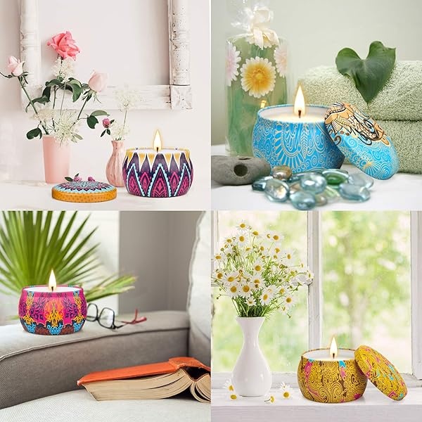 Juego de velas perfumadas para mujer, velas portátiles, regalo de fragancia para el día de la madre, cumpleaños, día de San Valentín, bodas, vela de soja, velas de aromaterapia de larga duración - Image 8