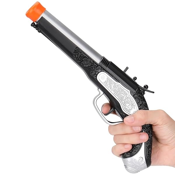 Juguete pirata de espuma para niños y niños, juguete de pistola pirata con 20 dardos de espuma, accesorios de juego de disfraz de pirata, regalo de Halloween pirata para niños de 3, 4, 5, 6 años - Image 9