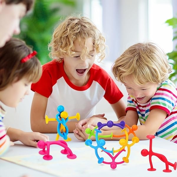 Juguetes sensoriales con ventosa para niños, 42 piezas de juguetes sensoriales para niños y niñas, juguetes de computadora para aliviar el estrés para adultos, juguetes de viaje para niños, regalos de - Image 5