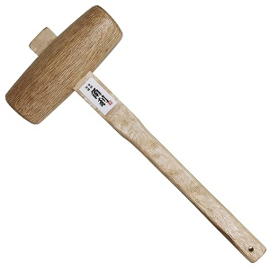 KAKURI Maza de madera para carpintería de roble de 55 mm, martillo de madera japonesa para cincelar, ajuste de plano japonés, montaje de muebles, fabricado en Japón