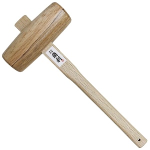 KAKURI Mazo de madera grande para carpintería de roble de 60 mm, martillo de madera japonesa para cincelar, ajustar plano japonés, montar muebles, fabricado en Japón