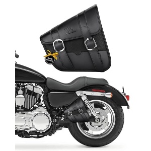 KEMIMOTO - Bolsa de herramientas para el lado izquierdo para motocicleta, bolsa de herramientas para Sportster Street Rebel 300 500, piel sintética