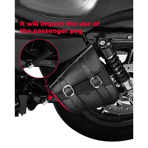 KEMIMOTO - Bolsa de herramientas para el lado izquierdo para motocicleta, bolsa de herramientas para Sportster Street Rebel 300 500, piel sintética - Image 6