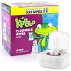 Kandoo Toallitas desechables para bebé y niños, sin perfume para piel sensible, hipoalergénicas para entrenamiento de orinal húmedo, 50 unidades, paquete de 10 + tina