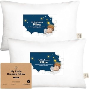 KeaSafari - Juego de 2 fundas de almohada de algodón suave de 45,7 x 33 cm para bebés, recién nacidos, bebés y niños pequeños (se venden por separado, lavable a máquina y apto para secadora), color blanco