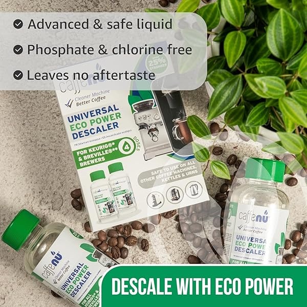 Keurig - Solución de descalcificación compatible 2 botellas de solución descalcificadora Keurig. Keurig Kit de descalcificación elimina la cal para café más caliente. Descalcificador de 4 usos para - Image 5