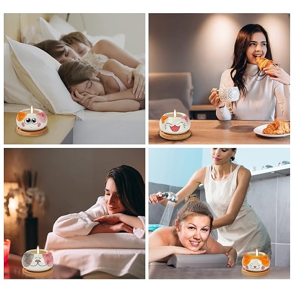 Kinforse Velas perfumadas para mujeres, regalos de cumpleaños para ella, regalos para mujeres, regalos de gato para mujeres, paquete de 6 regalos novedosos para mujeres, cumpleaños único - Image 5