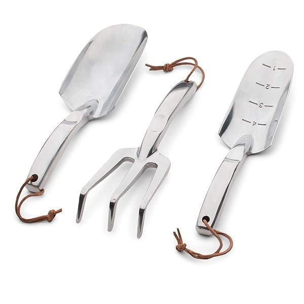 Kings County Tools Juego de Palas, Palas y Tenedores de jardín, Aluminio Fundido Pulido, Kit de Cultivo de Piso, Ideal para Todas Las Condiciones del Piso, Mango Suave con Hueco para el Pulgar - Image 7