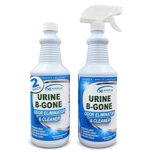 Kinzua - Orina ambiental B-Gone, eliminador profesional de olores enzimáticos y removedor de manchas para mascotas, limpiador de orina para seres humanos, gatos y perros, eficaz en la lavandería,