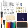 Kit de 69 piezas de quemado de madera, juego de bolígrafos pirográficos de 60 W con interruptor de temperatura de ajuste de 200 ~ 450 ℃, herramienta de quemador de madera en relieve, tallado, puntas de soldadura, plantillas, lápices, regalo de Navidad para hombres, adultos, papá