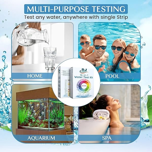 Kit de prueba de agua potable 16 en 1 | Tiras de prueba de alta sensibilidad detectan pH, dureza, cloro, plomo, hierro, cobre, nitrato, nitrito | Tiras de prueba de pureza del agua para el hogar para - Image 4