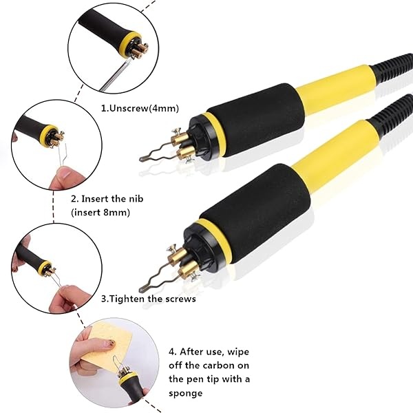 Kit de quema de madera, 60 W, LED, digital, control preciso de temperatura, doble pirografía de madera, con 20 puntas diferentes para adultos, principiantes, niños(Enchufe de EE. UU. 110V) - Image 9