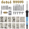 Kit de quemado de madera, herramienta de quemado de madera ajustable, kit de pirografía para adultos con plantillas de números, 46 piezas