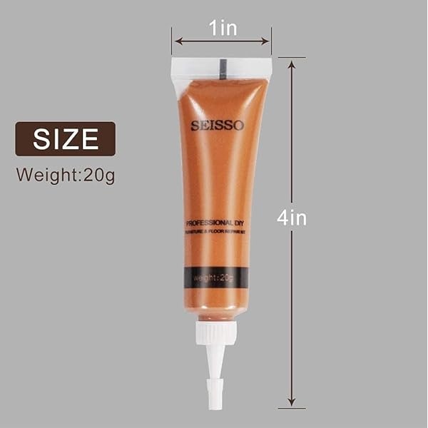 Kit de reparación de madera para retocar cualquier mueble de madera, 12 colores de superficie de cubierta de arañazos para mesa de piso de madera, pintura de muebles de relleno, roble, gabinete, puerta, chapa, cereza, nogal - Image 4