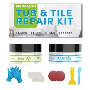 Kit de reparación para tina, azulejos y ducha, color blanco