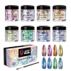 LET'S RESIN Chameleon Chunky Flakes, suministros de resina, 8 colores intensos pigmentos de cambio de color en polvo para manualidades de resina/vasos, copos de sombra de ojos iridiscentes en polvo