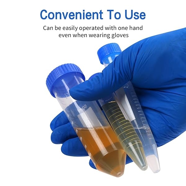 LGEVER Plastic Test Tubes 50mL with Screw Caps, 25pcs EO Sterile Conical Centrifuge Tubes, Polypropylene Container Bulk with Graduated and Write-on Spot, Non-Pyrogenic, DN/RNase Free Human DNA-Free - Image 4