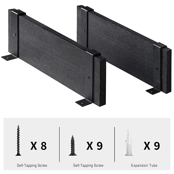 Lavievert Juego de 2 estantes flotantes de pared de madera rústica para dormitorio, sala de estar, baño, cocina, oficina, color negro - Image 5