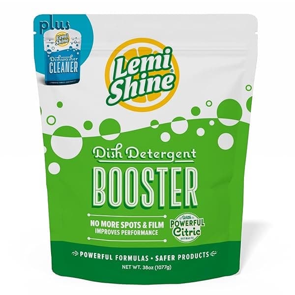 Lemi Shine - Limpiador de detergente para platos, removedor de manchas de agua dura, limpiador multiusos de ácido cítrico (2.5 libras (paquete de 1))