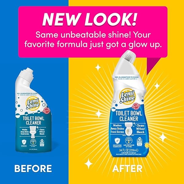 Lemi Shine Limpiador de inodoro sin blanqueador, elimina manchas y olores difíciles, galardonado (24 onzas, 3 unidades) - Image 3