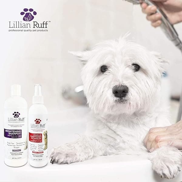 Lillian Ruff Brightening & Whitening Shampoo for Dogs Ð Tear Free Coconut Scent with Aloe for Normal, Dry & Sensitive Skin Ð Adds Shine & Luster to Coats - Image 7