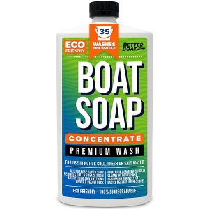 Limpiador concentrado de jabón de barco de alta calidad para agua dulce y salada, uso marino de fibra de vidrio, 32 Oz (946.35ml)