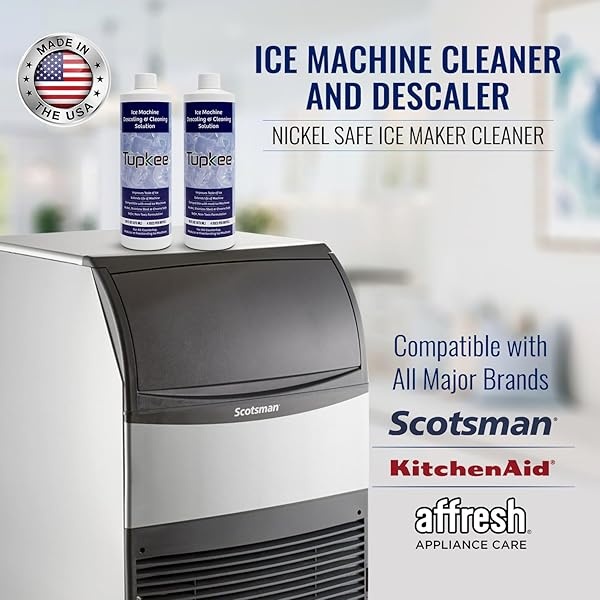 Limpiador de máquina de hielo Tupkee níquel seguro - 16 oz limpiador de máquina de hielo, universal para Affresh, Whirlpool 4396808, Manitowoc, Kitchenaid, Scotsman Limpiador de máquina de hielo y descalcificador - Image 3