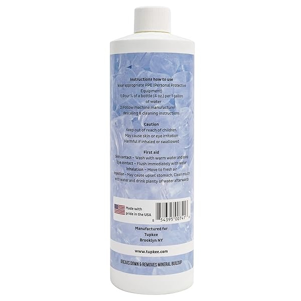 Limpiador de máquina de hielo Tupkee níquel seguro - 16 oz limpiador de máquina de hielo, universal para Affresh, Whirlpool 4396808, Manitowoc, Kitchenaid, Scotsman Limpiador de máquina de hielo y descalcificador - Image 10
