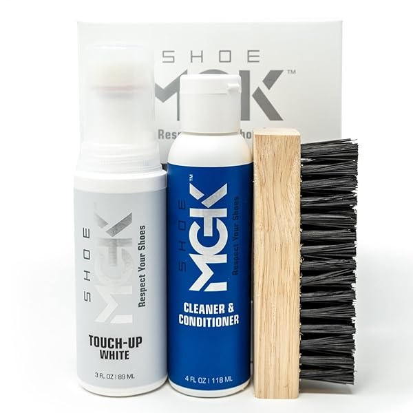 Limpiador de zapatos y retoque blanco | Kit de limpieza de zapatos All Star con limpiador y acondicionador y retoque blanco, Blanco, L - Image 4