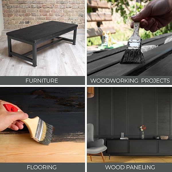 Littlefair's - Tinte para madera a base de agua, gama de colores especiales para uso en interiores y exteriores, negro (1 ltr) - Image 5