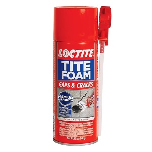 Loctite Tite Foam Gaps & cracks, sellador de espuma en aerosol, aislamiento de espuma expandible de poliuretano, lata de 12 onzas, paquete de 2