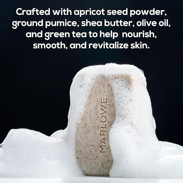 MARLOWE. No. 102 Men's Body Scrub Soap 7 oz (3 Bars) | Best Exfoliating Bar for Men | Made with Natural Ingredients | Green Tea Extract | Amazing Scent - Image 3