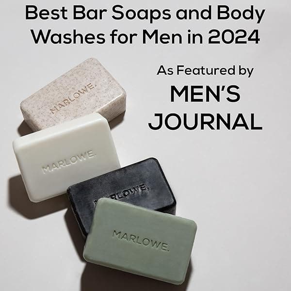 MARLOWE. No. 102 Men's Body Scrub Soap 7 oz (3 Bars) | Best Exfoliating Bar for Men | Made with Natural Ingredients | Green Tea Extract | Amazing Scent - Image 7