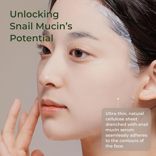 MOTHER MADE Tratamiento facial coreano de caracol hidratante profundo para piel seca, paquete de 10 | Mascarillas hidratantes de colágeno coreano para el cuidado de la piel | Filtro de secreción de caracol, Vitamina C iluminadora, Vitamina E antienvejecimiento, ácido hialurónico, sin perfume, para mujeres y hombres - Image 6