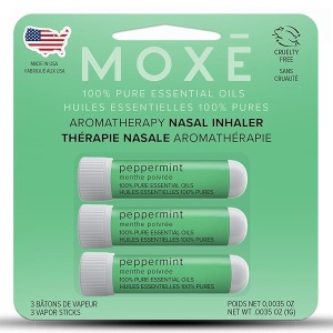 MOXĒ Peppermint Essential Oil Nasal Inhaler, Therapeutic No-Mess Aromatherapy, Cooling, Refreshing, Invigorating, Uplifts Mood and Positivity, Pure and Undiluted, Made in USA (3)