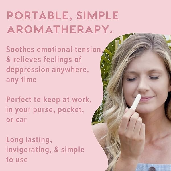 MOXĒ Rose Essential Oil Nasal Inhaler, Therapeutic No-Mess Aromatherapy, Naturally Calming, Relaxation, Mood Elevating, Pure and Natural, Made in USA (3 Pack) - Image 4