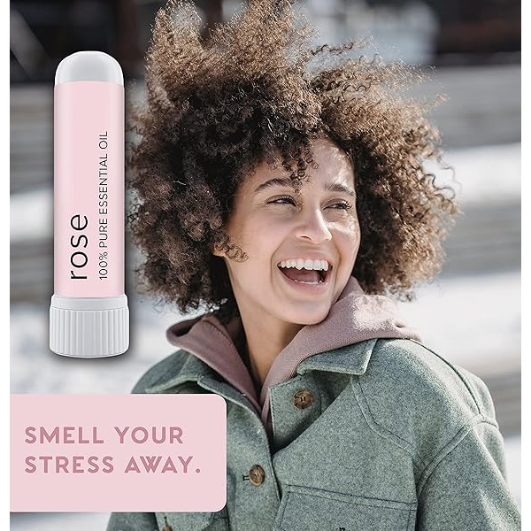 MOXĒ Rose Essential Oil Nasal Inhaler, Therapeutic No-Mess Aromatherapy, Naturally Calming, Relaxation, Mood Elevating, Pure and Natural, Made in USA (3 Pack) - Image 9