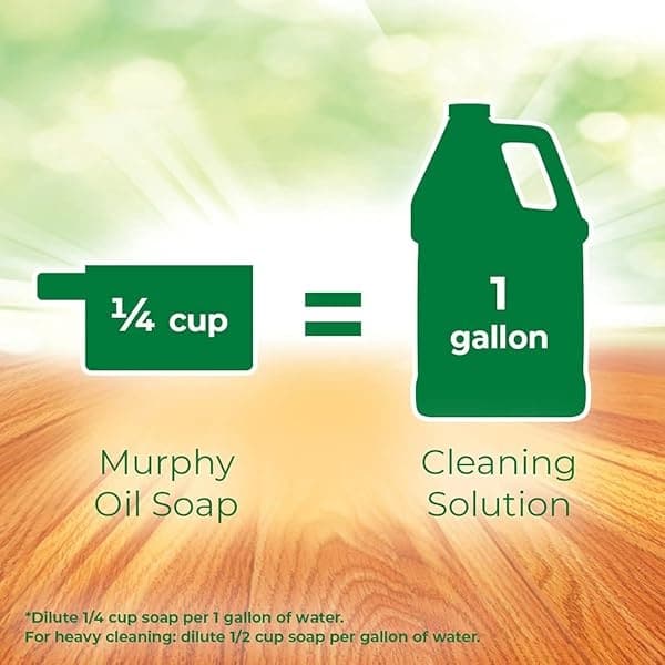 MURPHY OIL SOAP Wood Cleaner, Original, Concentrated Formula, Floor Cleaner, Multi-Use Wood Cleaner, Finished Surface Cleaner, 128 Fluid Ounce (US05480A) - Image 5