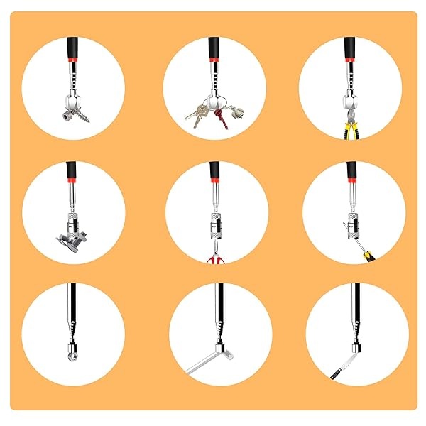 Magnetic Pickup Tool with LED Lights - EliSmart 3pcs Telescoping Magnet Pick Up Gadget Tool for Men, DIY Handyman, Father/Dad, Husband, Boyfriend, Him, Women - Image 8