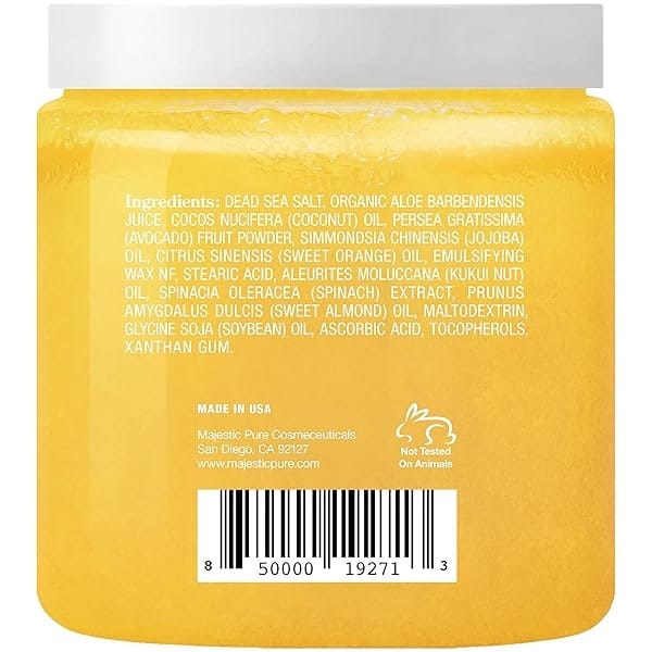 Majestic Pure Sweet Orange Body Scrub - Exfoliates, Moisturizes, and Nourishes Skin, 10 oz - Image 8