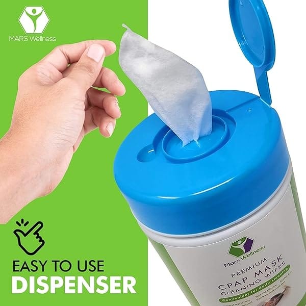 Mars Wellness CPAP - Toallitas de limpieza para máscara - Sin perfume - 80 toallitas CPAP 5 x 6 - Toallitas de limpieza sin pelusa - Paquete de 3 (240 toallitas) - Image 5