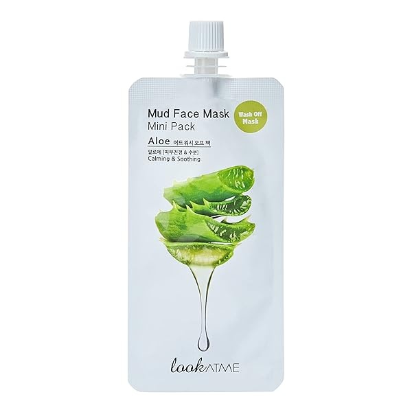 Mascarilla facial para el cuidado de la piel, barro, mascarilla de arcilla para puntos negros y poros, desintoxicación, con aloe natural de carbón, mascarillas faciales de arcilla de bentonita, belleza, para mujeres, 2 paquetes (hasta 4 usos por paquete)