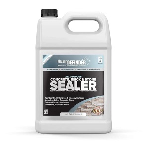 MasonryDefender - Sellador multiusos de piedra de ladrillo y hormigón, revestimiento impermeable penetrante transparente para superficies de mampostería al aire última intervensión, 1 galón