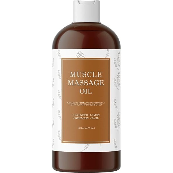 Massage Oil for Sore Muscles and Body Pain Relief â?? Massage Therapy for Women and Men â?? Great Deep Tissue Massage for Backâ?? Anti Aging Moisturizers for Dry Skin â?? Sweet Almond Jojoba â?? 16 oz