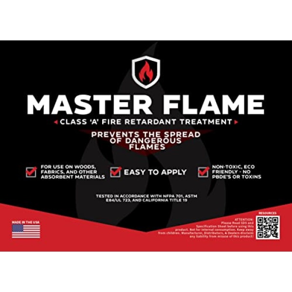 Master Flame - Retardante de fuego - Spray en aplicación - 1 galón con pulverizador de bomba - Image 3