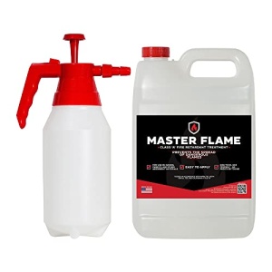 Master Flame - Retardante de fuego - Spray en aplicación - 1 galón con pulverizador de bomba