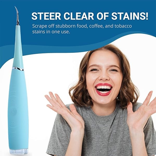 Meeteasy Electric Sonic Dental Calculus Plaque Remover Tool Kit - Tooth Scraper Tartar Removal Cleaner - Teeth Stain Eraser Polisher - Remove Tarter for Kids Adult - 100% Proven Safe - Image 4