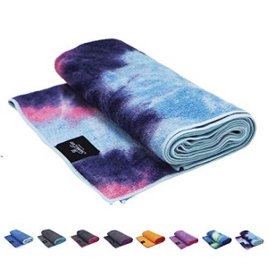Mejor esterilla de yoga y toalla de mano - Super suave, absorbente de sudor, antideslizante Bikram Hot Yoga toallas - Tamaño perfecto para alfombrilla - ideal para yoga caliente y pilates Mat toalla 1 pieza, toalla de mano 2 piezas opcional., MAT SIZE - Pink Purple Mix | Blue Edge 1pc, Mat Size Towel 72" x 24"